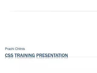 CSS Training presentation