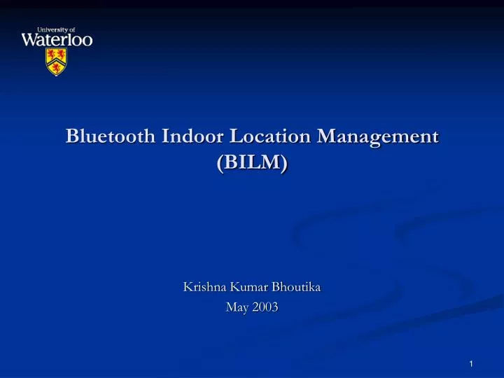 bluetooth indoor location management bilm