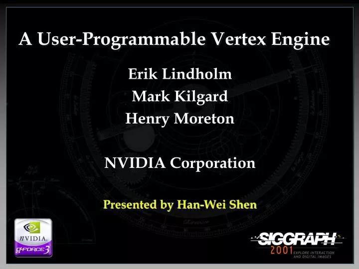 a user programmable vertex engine
