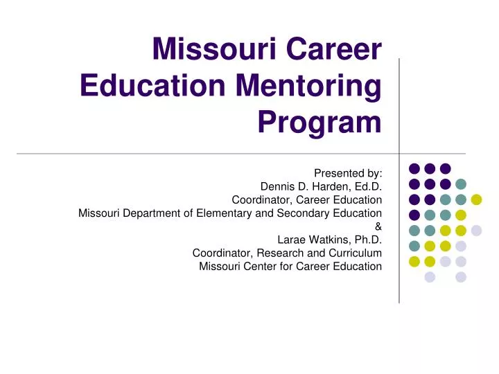 missouri career education mentoring program