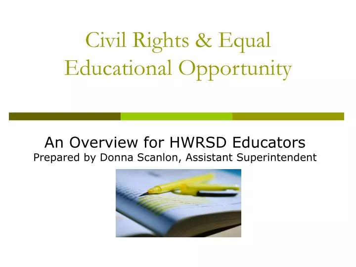 civil rights equal educational opportunity