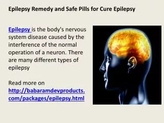 Epilepsy Remedy and Safe Pills for Cure Epilepsy