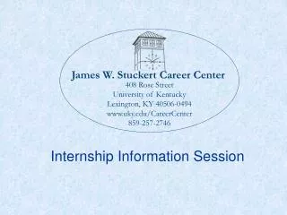 James W. Stuckert Career Center
