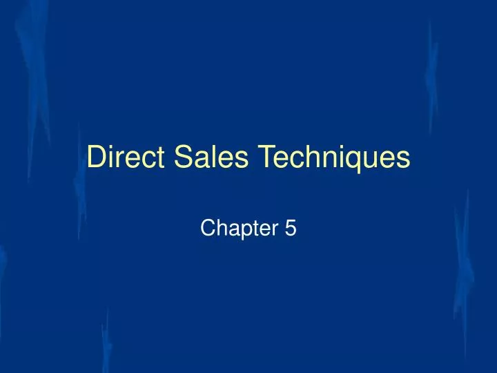 direct sales techniques