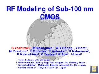 RF Modeling of Sub-100 nm CMOS