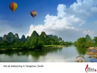 Hot air ballooning in Yangshuo, Guilin