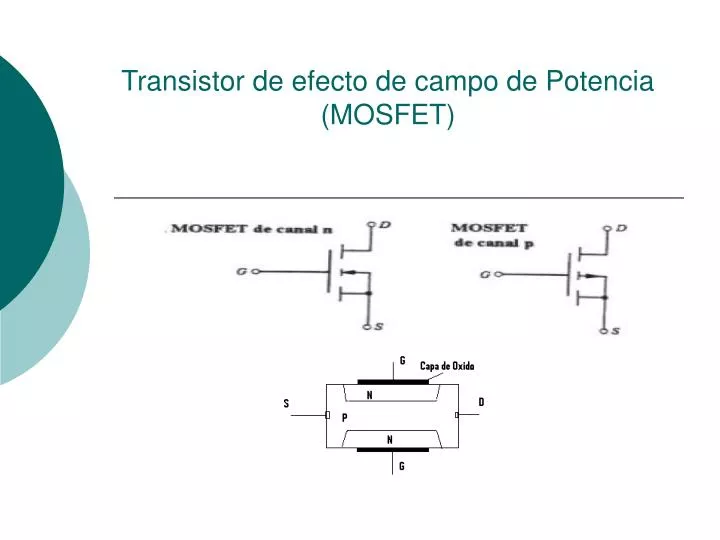 transistor de efecto de campo de potencia mosfet