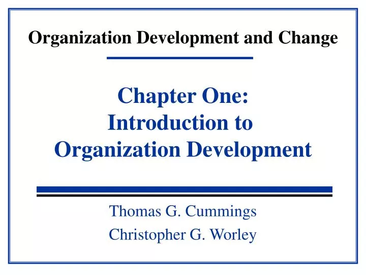 organization development and change