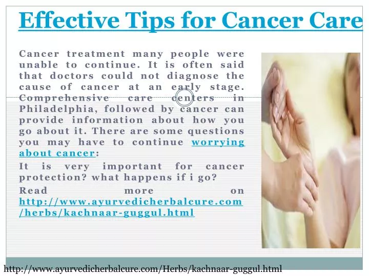 effective tips for cancer care
