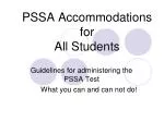 PSSA Accommodations for All Students - slide 1