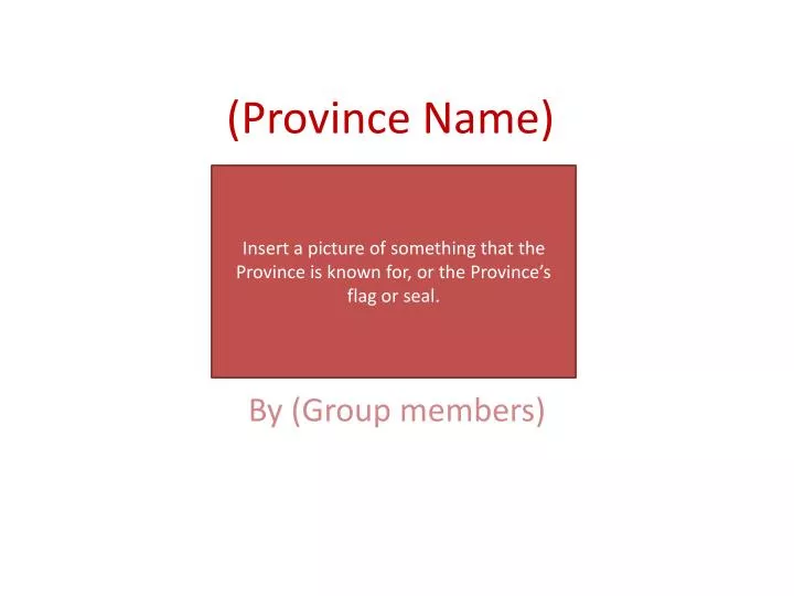 province name