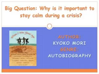 Author : Kyoko Mori Genre : Autobiography
