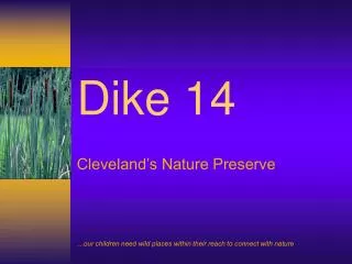 Cleveland’s Nature Preserve