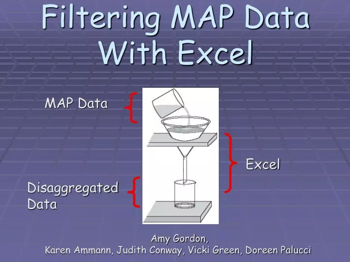 filtering map data with excel