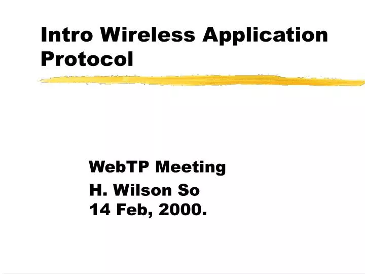 intro wireless application protocol