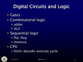 Digital Circuits and Logic