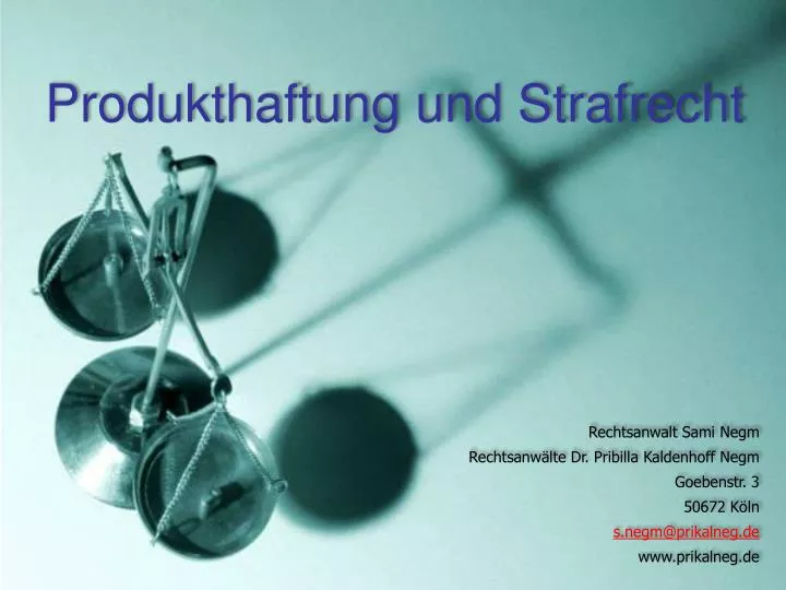 produkthaftung und strafrecht