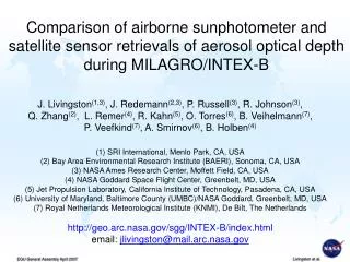 Comparison of airborne sunphotometer and satellite sensor retrievals of aerosol optical depth during MILAGRO/INTEX-B