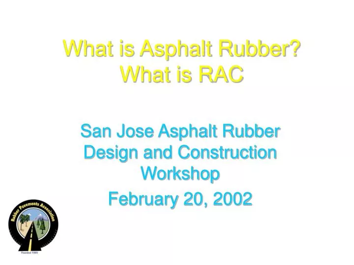 what is asphalt rubber what is rac