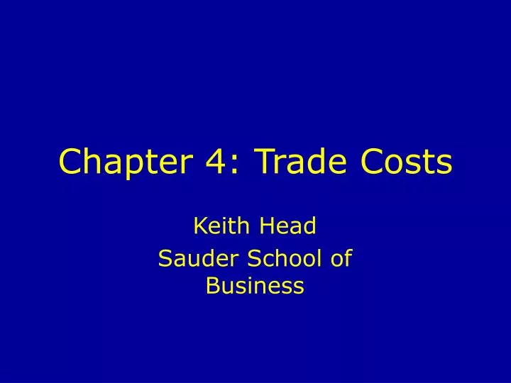 chapter 4 trade costs