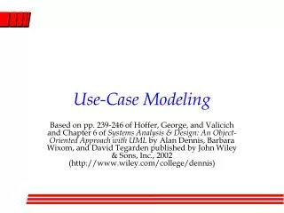 Use-Case Modeling