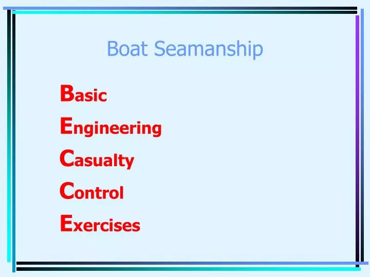 boat seamanship