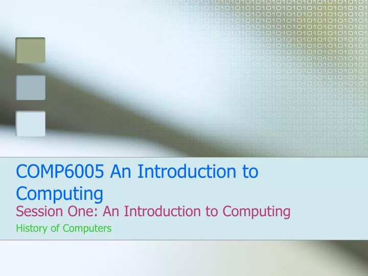 comp6005 an introduction to computing