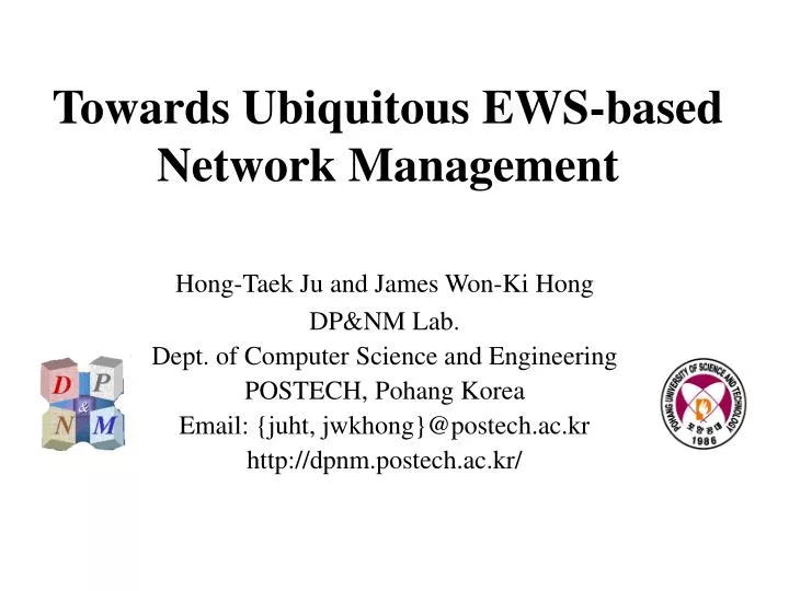 towards ubiquitous ews based network management