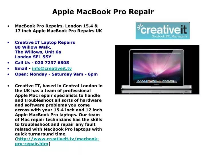 apple macbook pro repair