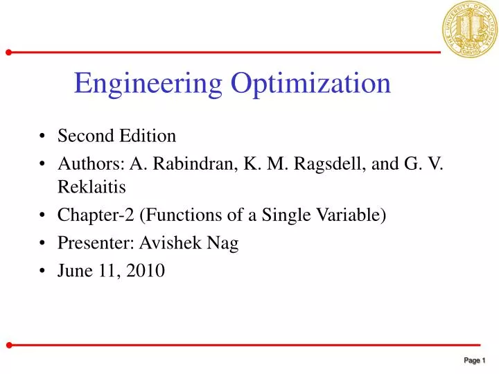 engineering optimization