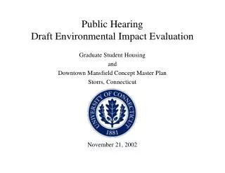 Public Hearing Draft Environmental Impact Evaluation