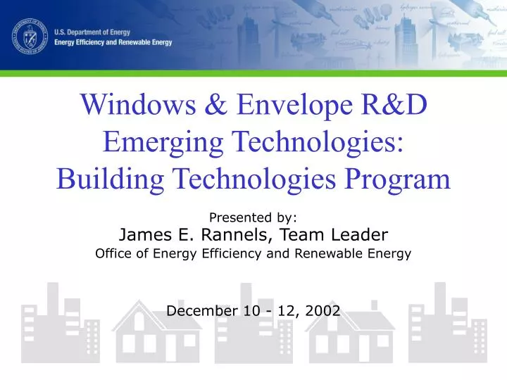 windows envelope r d emerging technologies building technologies program