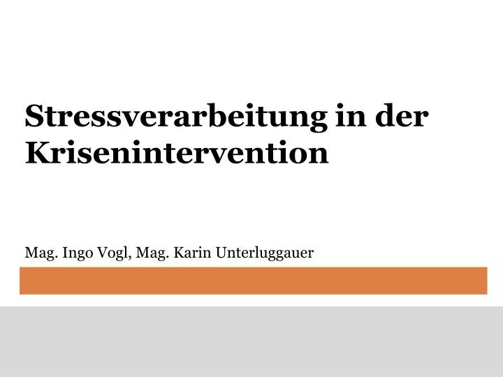 stressverarbeitung in der krisenintervention