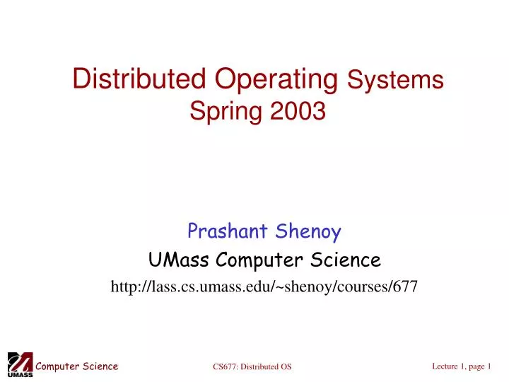 distributed operating systems spring 2003