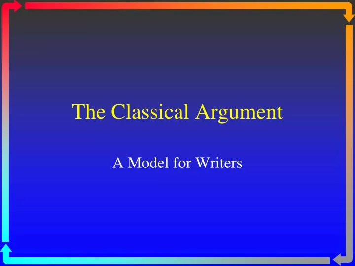the classical argument