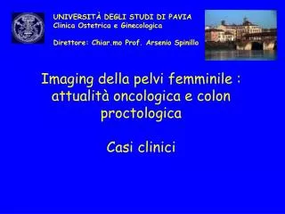 Imaging della pelvi femminile : attualità oncologica e colon proctologica Casi clinici