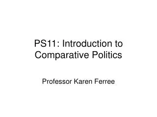 PS11: Introduction to Comparative Politics