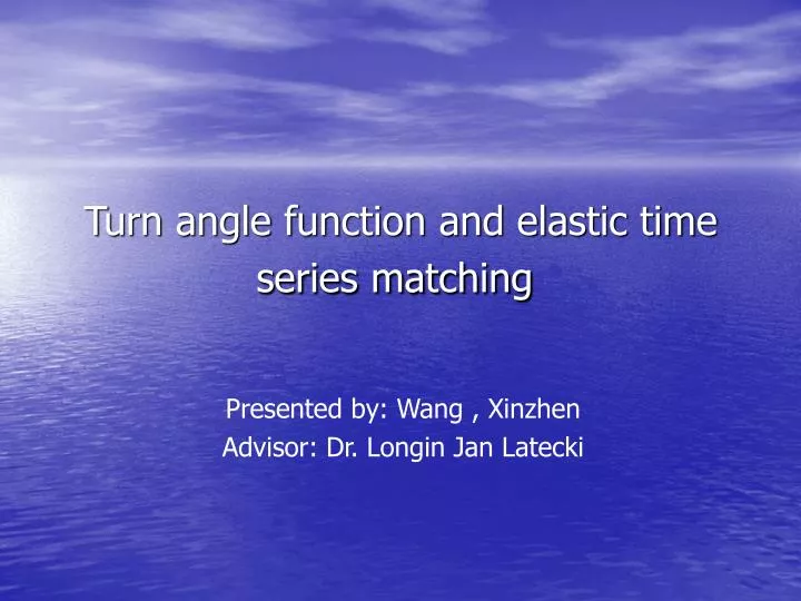 turn angle function and elastic time series matching