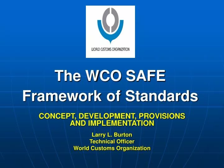 the wco safe framework of standards