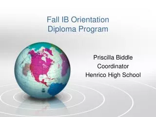 Fall IB Orientation Diploma Program