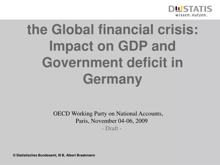 the global financial crisis impact on gdp and government deficit in germany