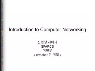 introduction to computer networking