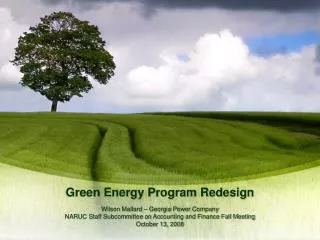 Green Energy Program Redesign