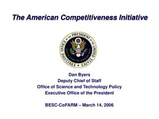 The American Competitiveness Initiative