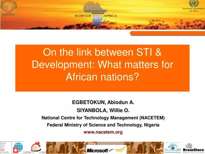 on the link between sti development what matters for african nations