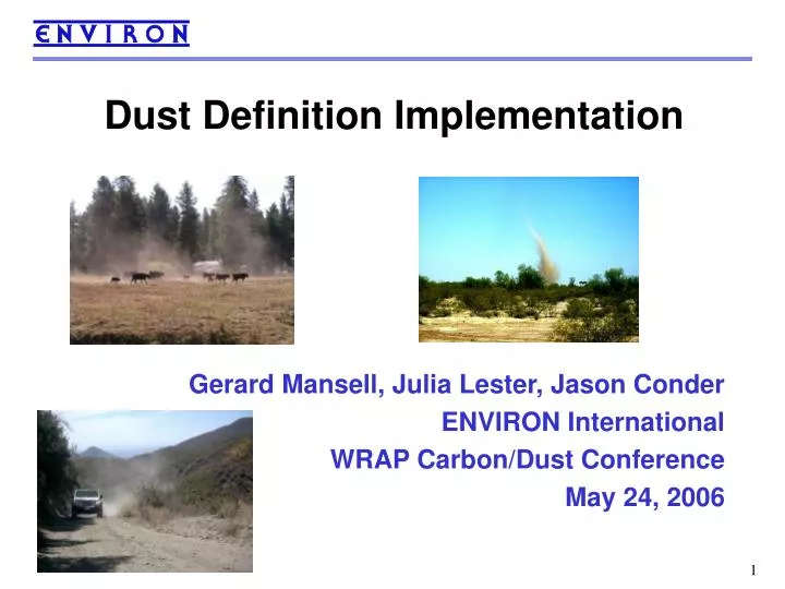 dust definition implementation