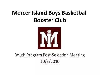 Mercer Island Boys Basketball Booster Club