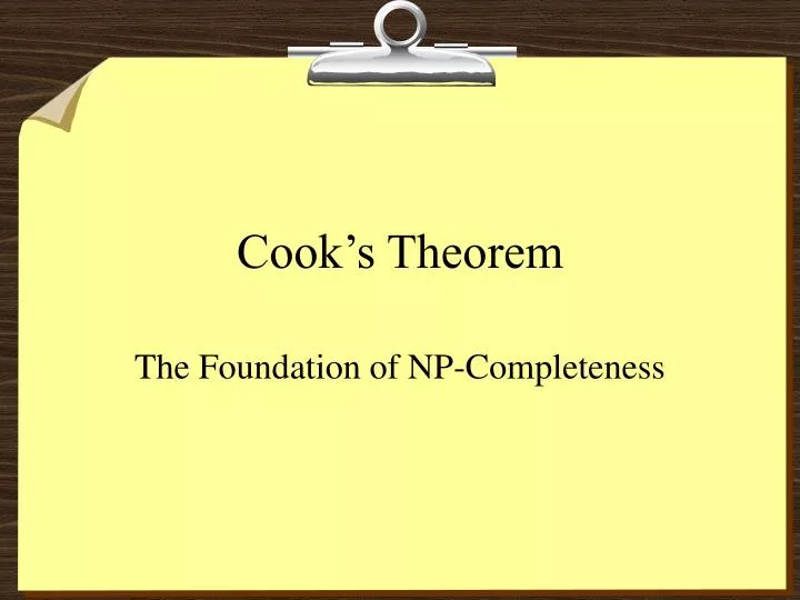 cook s theorem