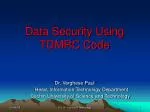 Data Security Using TDMRC Code - slide 1