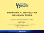 Best Practices for Interlibrary Loan Borrowing and Lending - slide 1